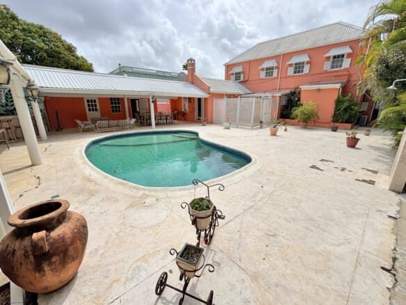 Qlistings - 4 Bed Villa with Garden, Pool & Two Offices – Marine Gardens Coryston, Christ Church Property Image