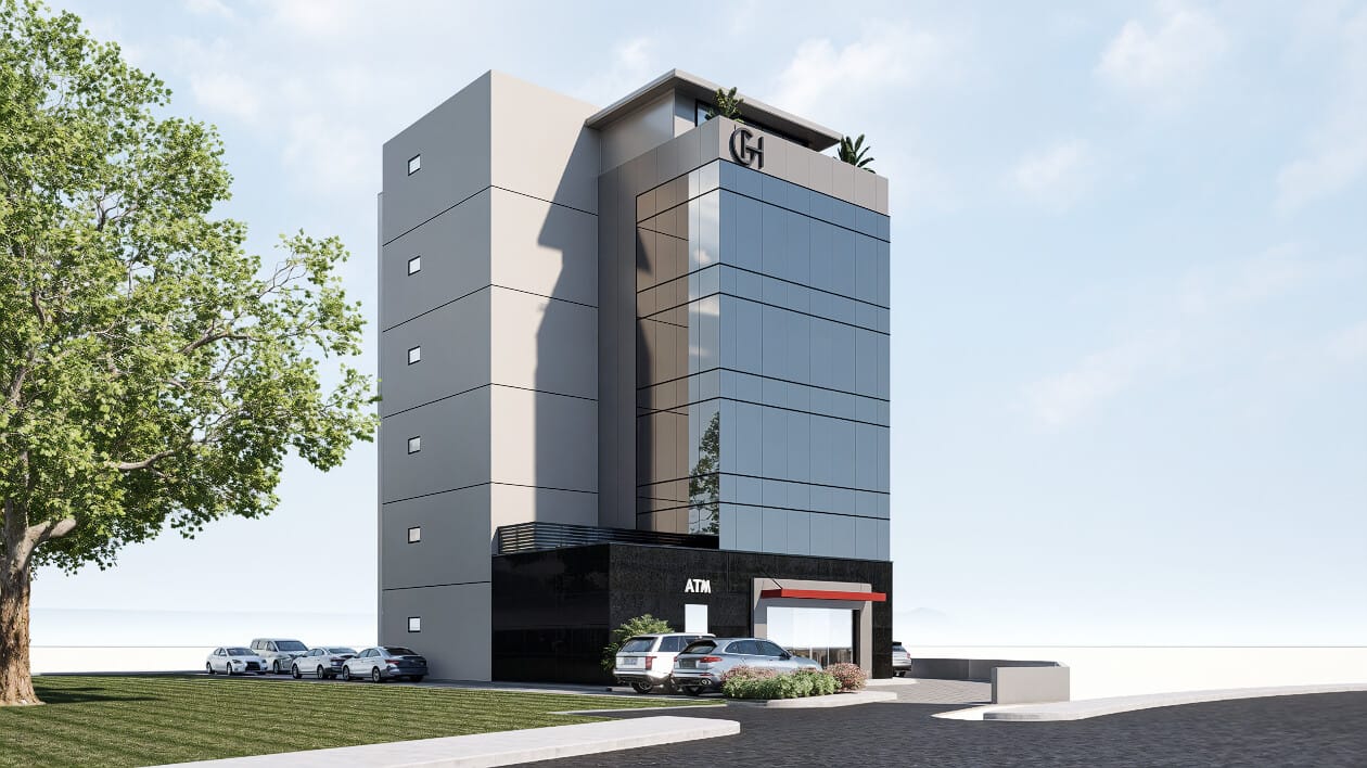 GH HOUSE WEST ELEVATION RENDER